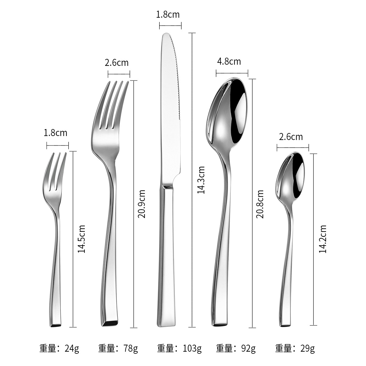 Stainless Steel Flatware Sets High Quality Mirror Polished Hand Forged Cutlery Set 